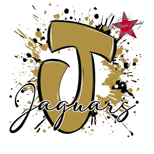 Jaguars Mascot Splatter-Gold