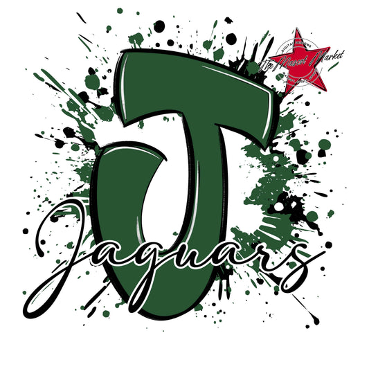 Jaguars Mascot Splatter-Green