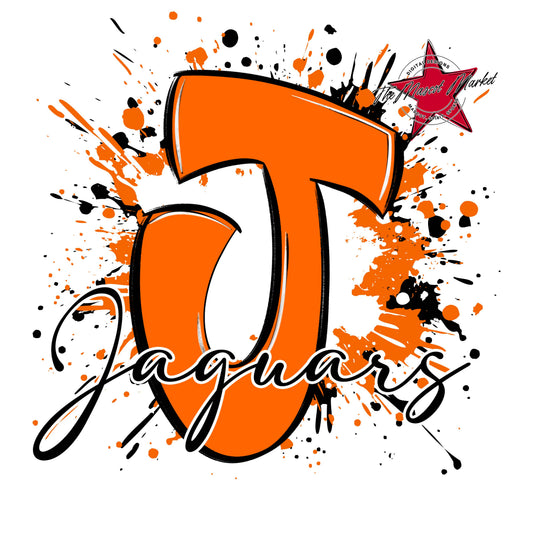 Jaguars Mascot Splatter-Orange