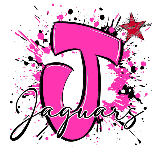 Jaguars Mascot Splatter-Pink