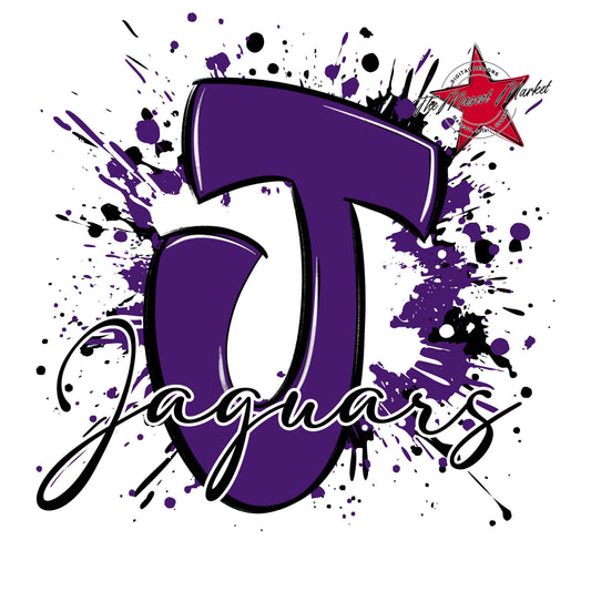 Jaguars Mascot Splatter-Purple