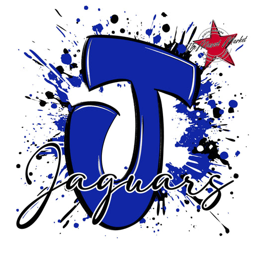 Jaguars Mascot Splatter-Royal Blue