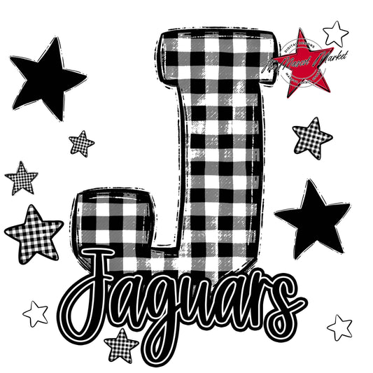 Jaguars Plaid Star Design-Black