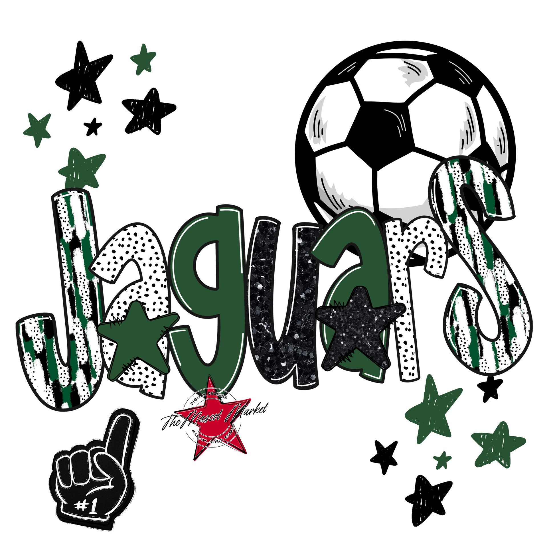 Jaguars Soccer Scrape-Green