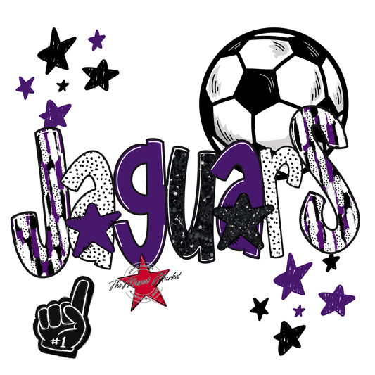 Jaguars Soccer Scrape-Purple