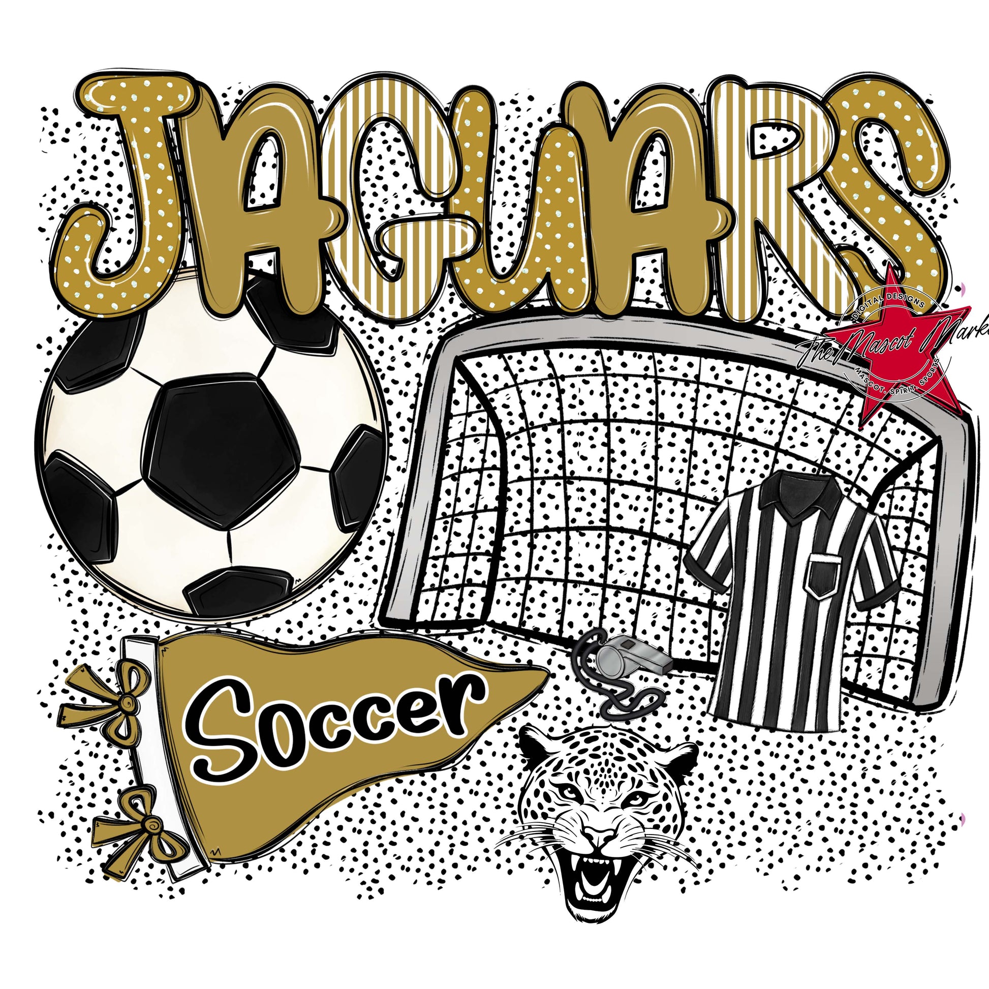 Jaguars Soccer Spirit-Gold