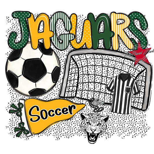 Jaguars Soccer Spirit-Green & Yellow