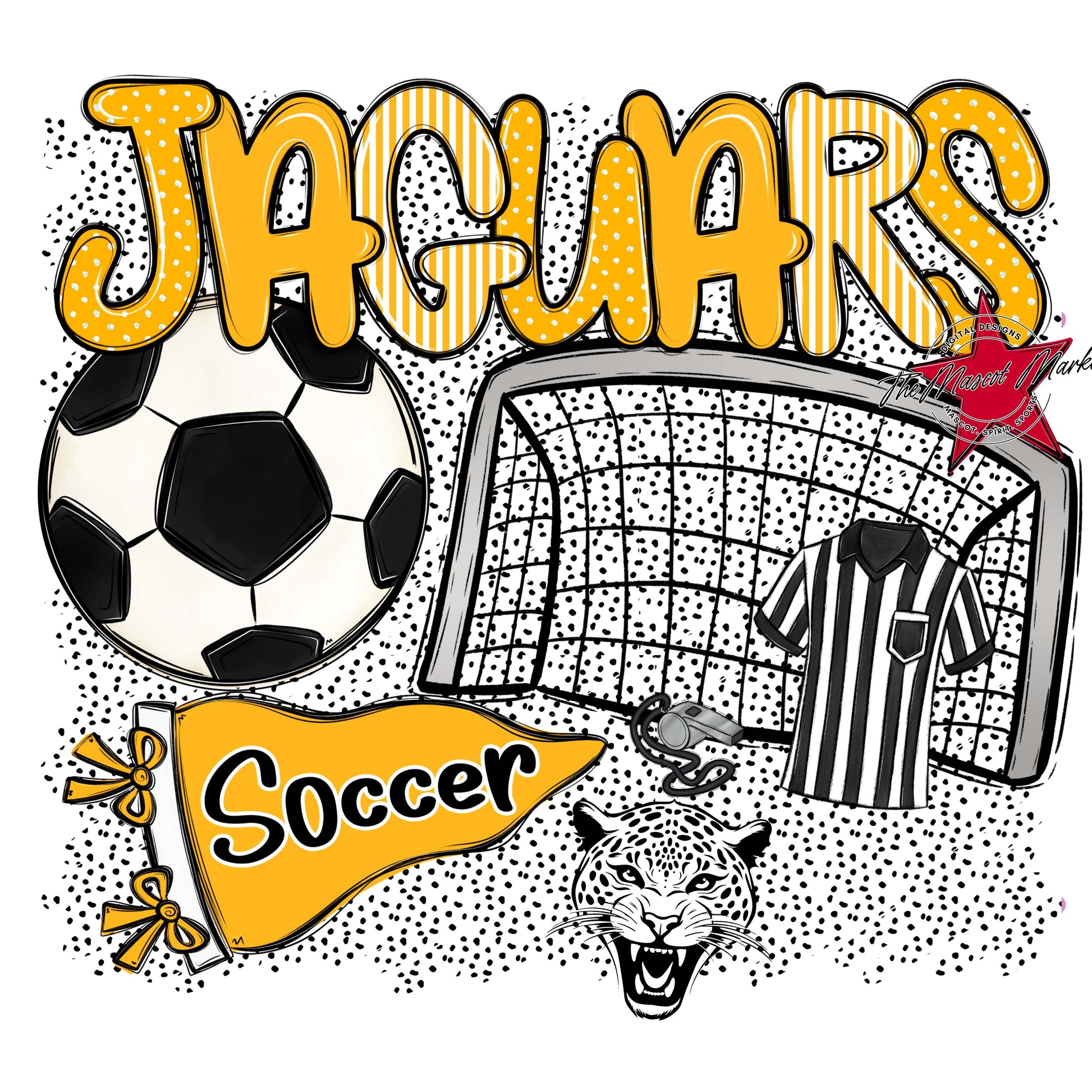 Jaguars Soccer Spirit-Yellow