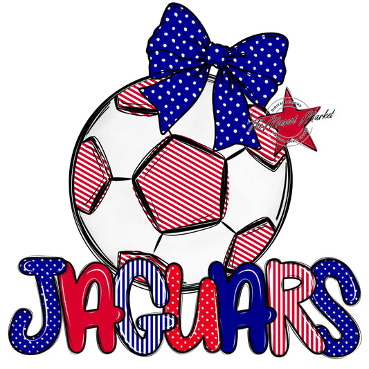 Jaguars Soccer Spirit Design-Blue & Red