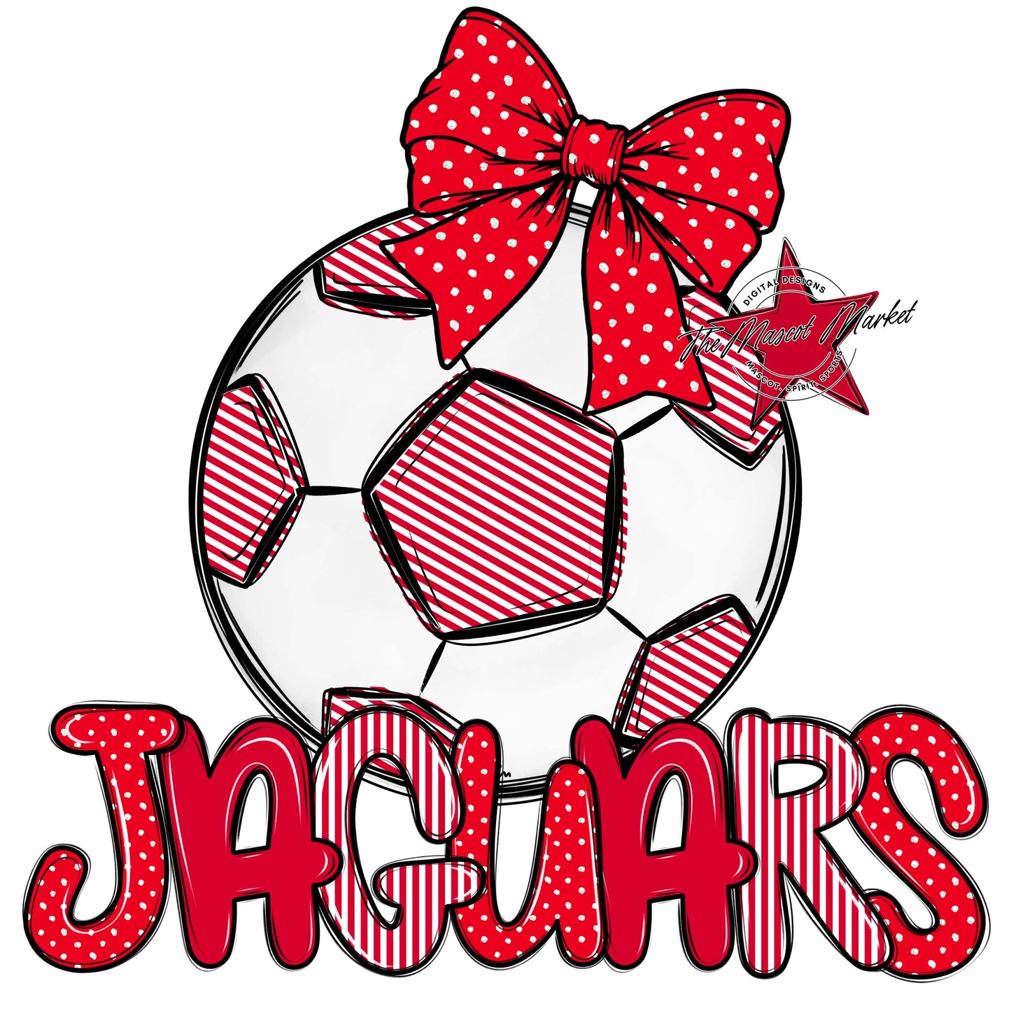 Jaguars Soccer Spirit Design-Red