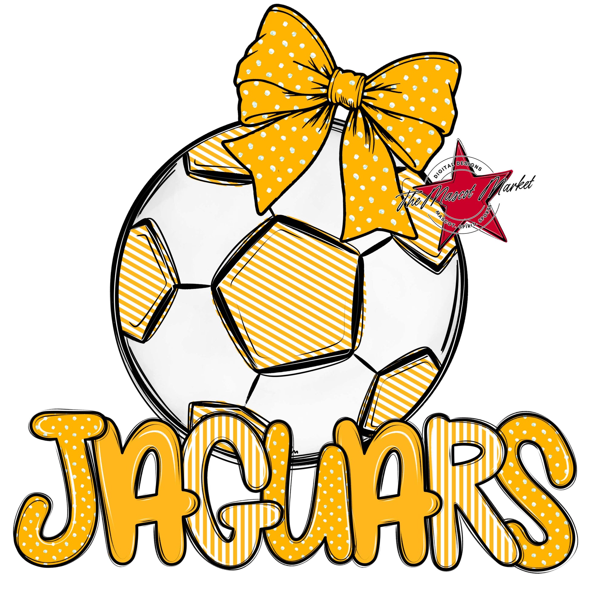 Jaguars Soccer Spirit Design-Yellow