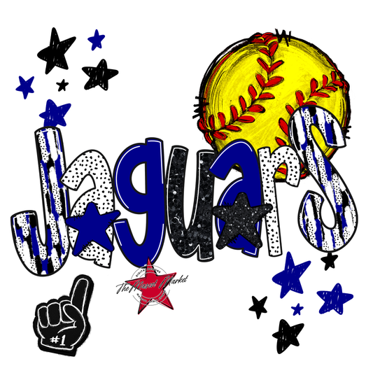 Jaguars Softball Scrape-Blue
