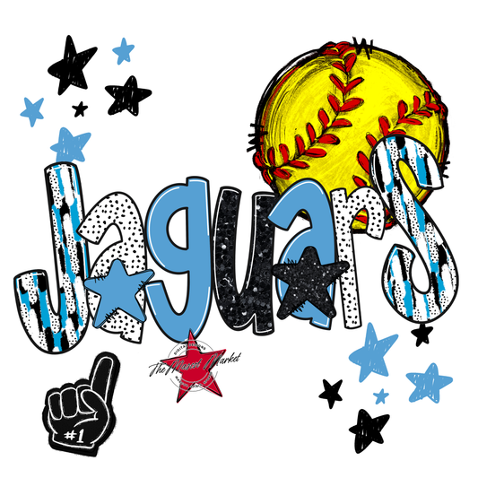 Jaguars Softball Scrape-Carolina Blue
