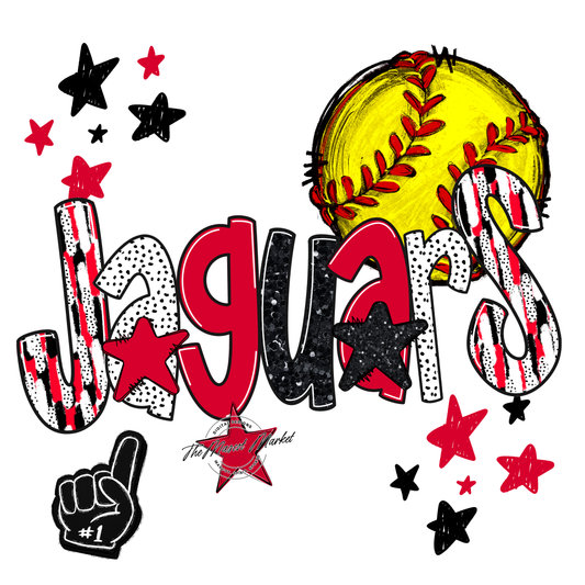 Jaguars Softball Scrape-Red
