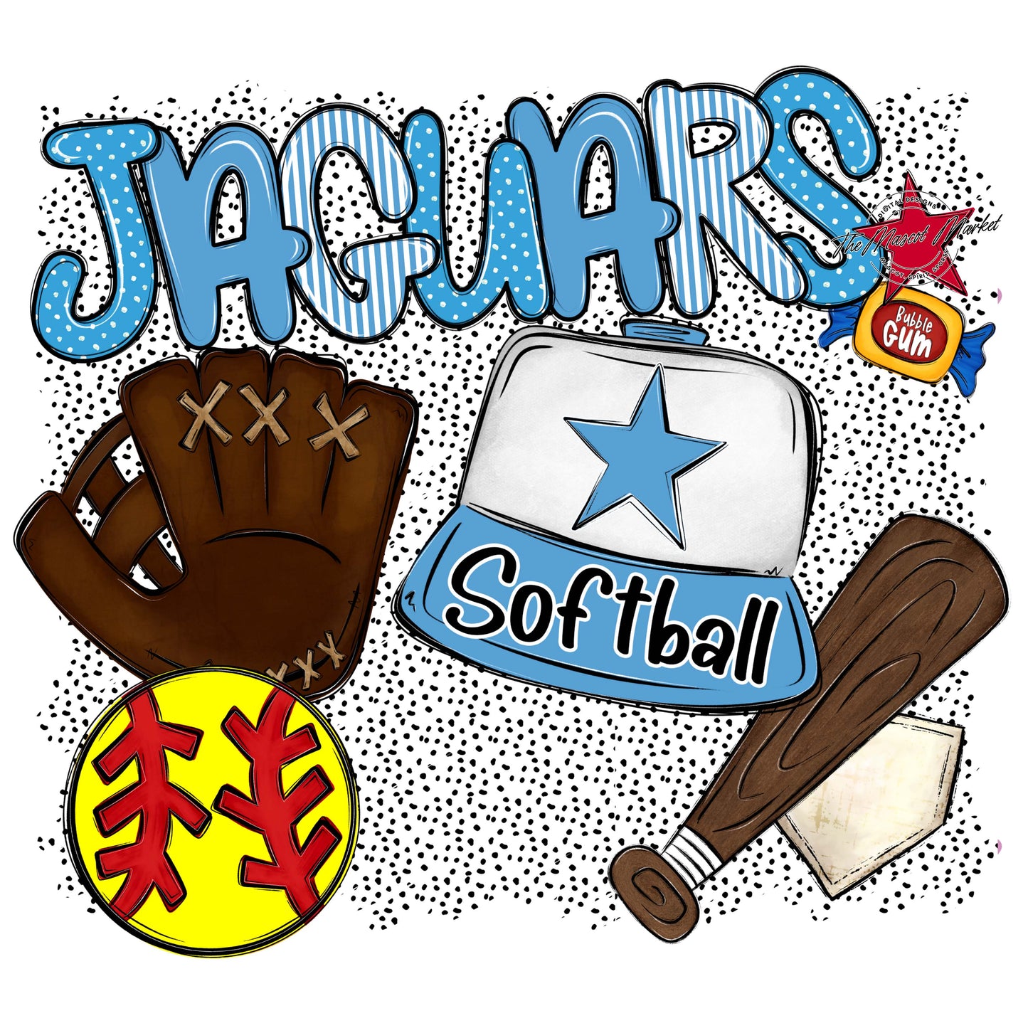 Jaguars Softball Spirit-Carolina Blue