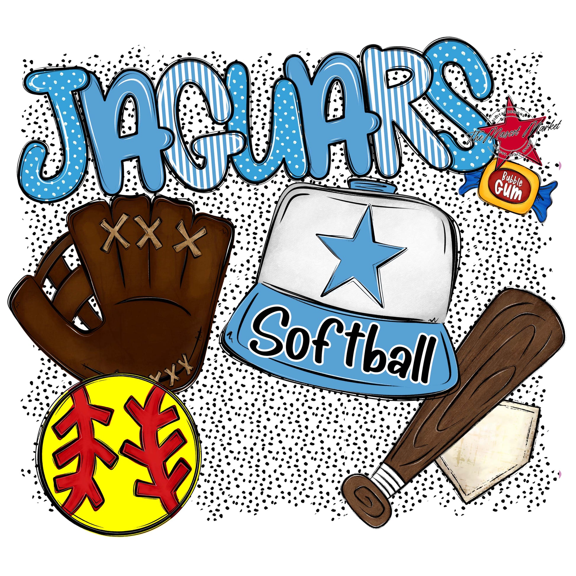 Jaguars Softball Spirit-Carolina Blue
