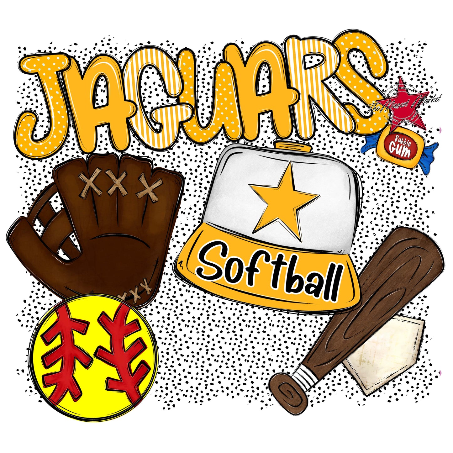 Jaguars Softball Spirit-Yellow