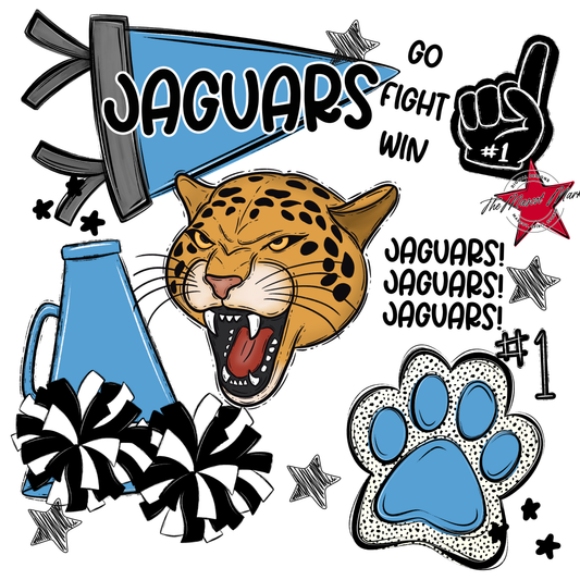 Jaguars Spirit Design-Carolina Blue