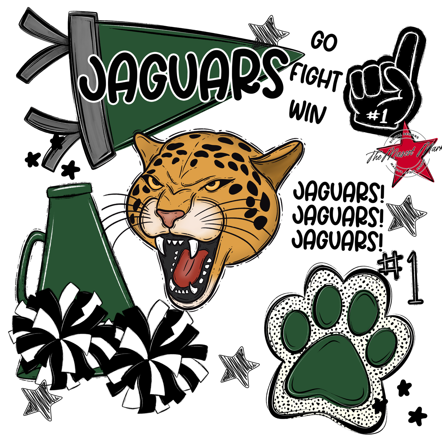Jaguars Spirit Design-Green