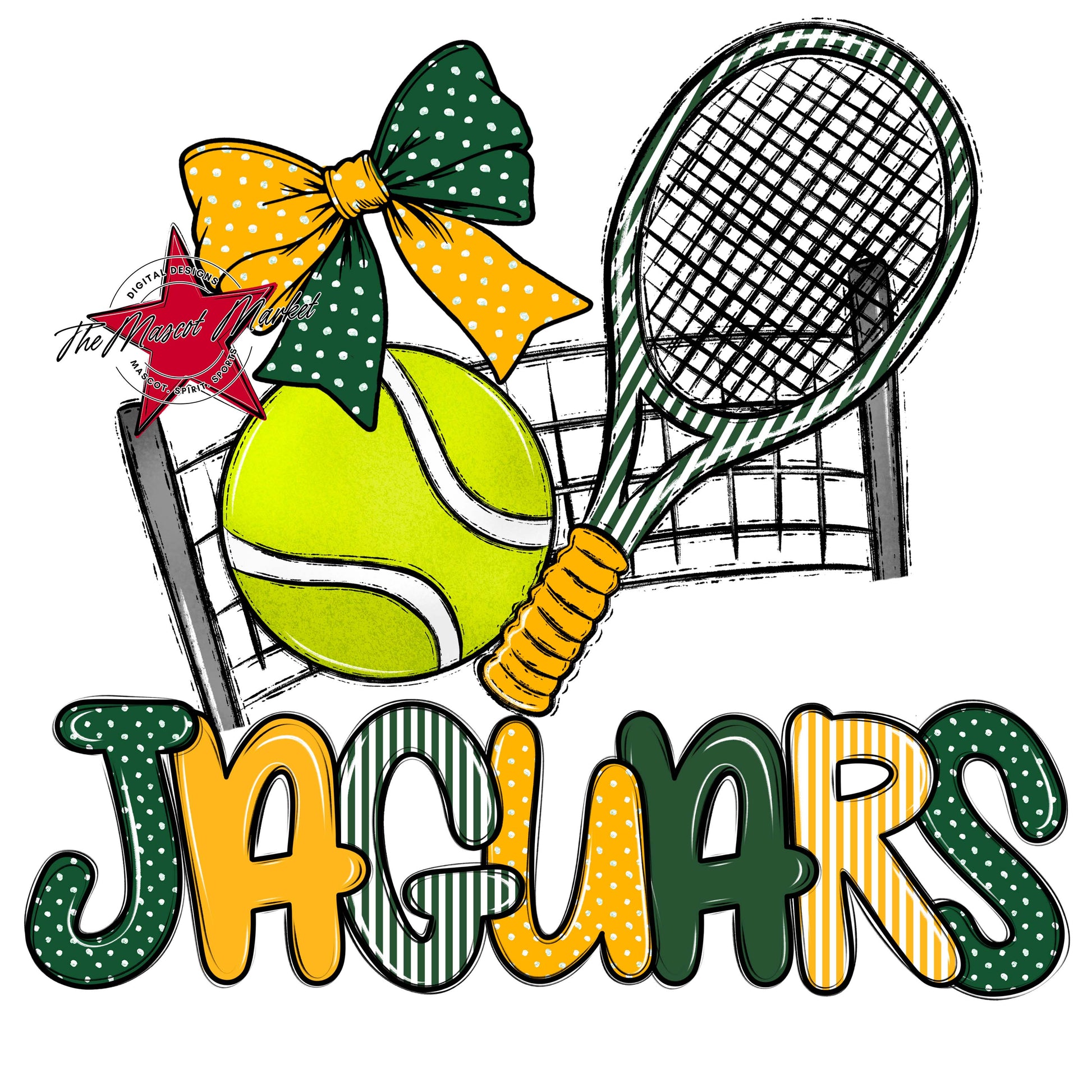 Jaguars Tennis Spirit Design-Green & Yellow