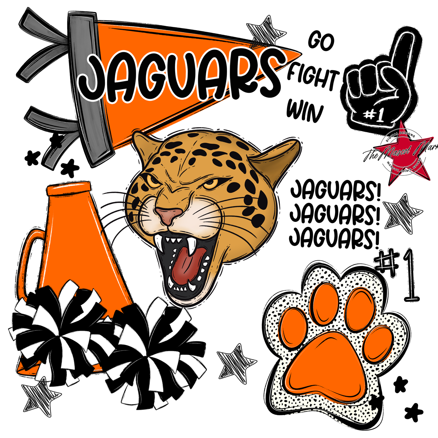Jaguars Spirit Design-Orange