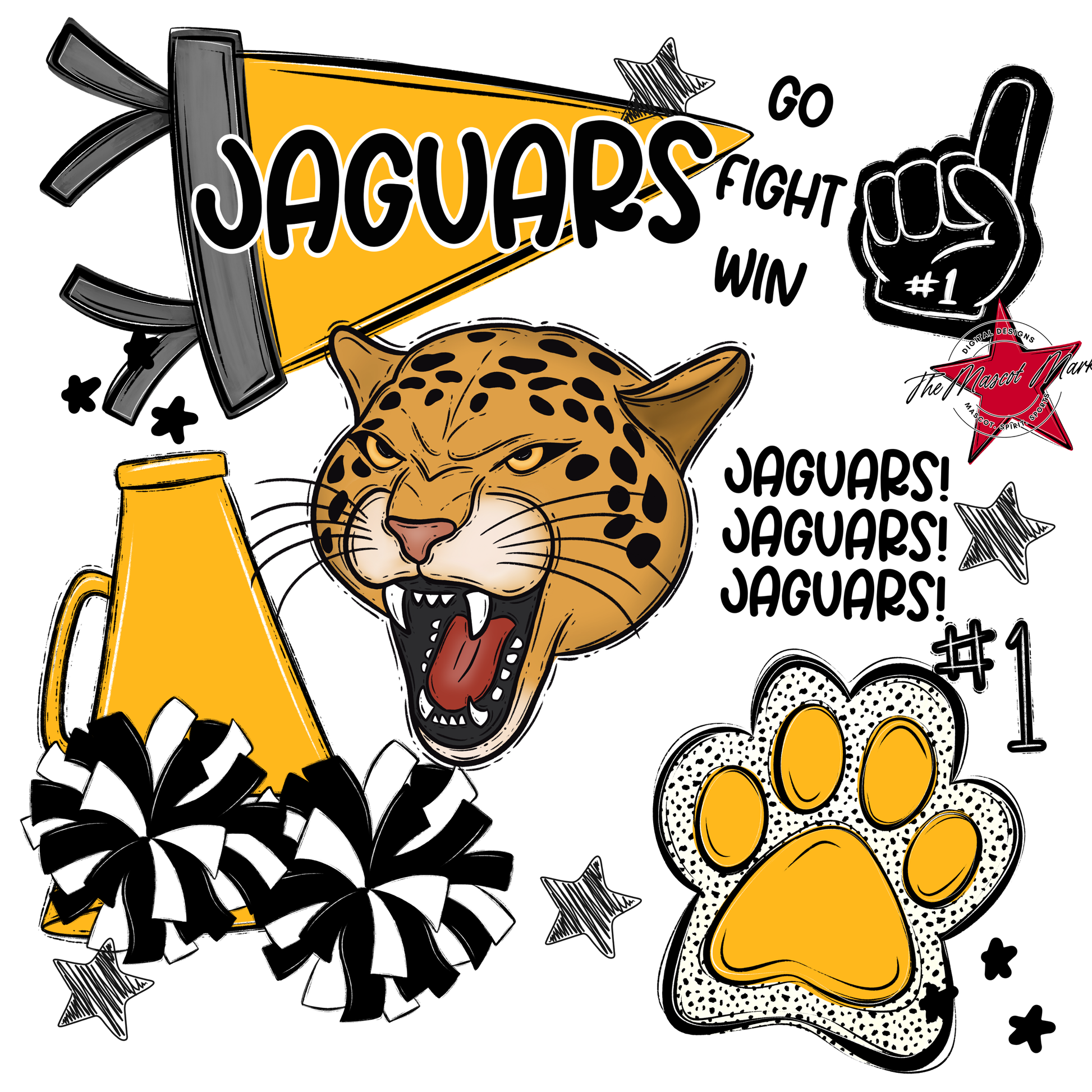 Jaguars Spirit Design-Yellow