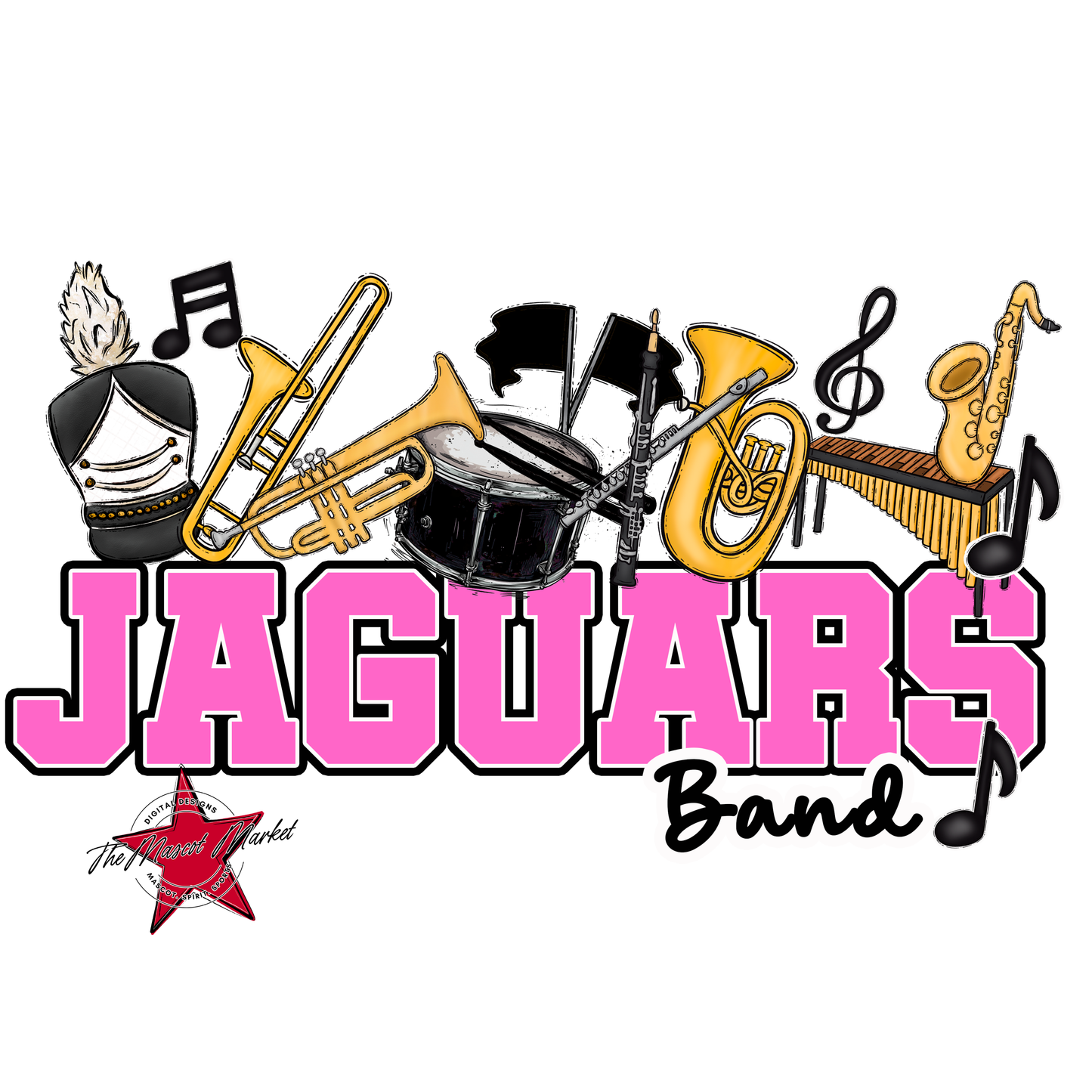 Jaguars Varsity Band-Baby Pink