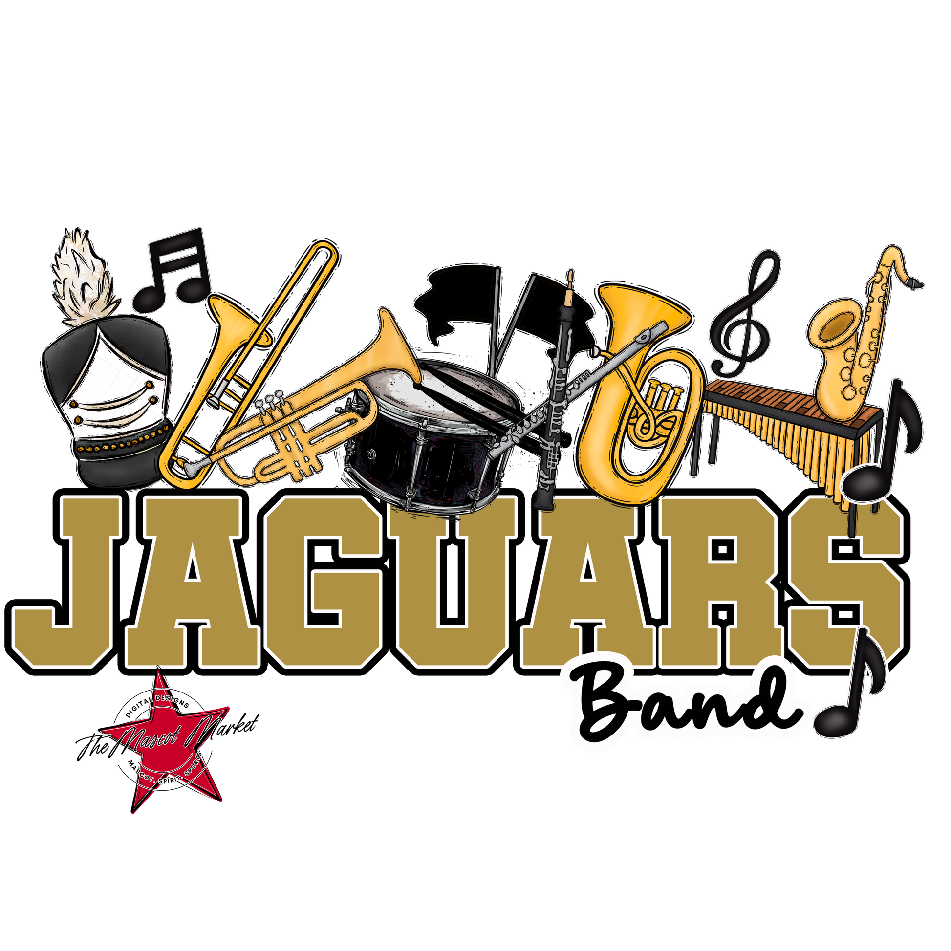 Jaguars Varsity Band-Gold