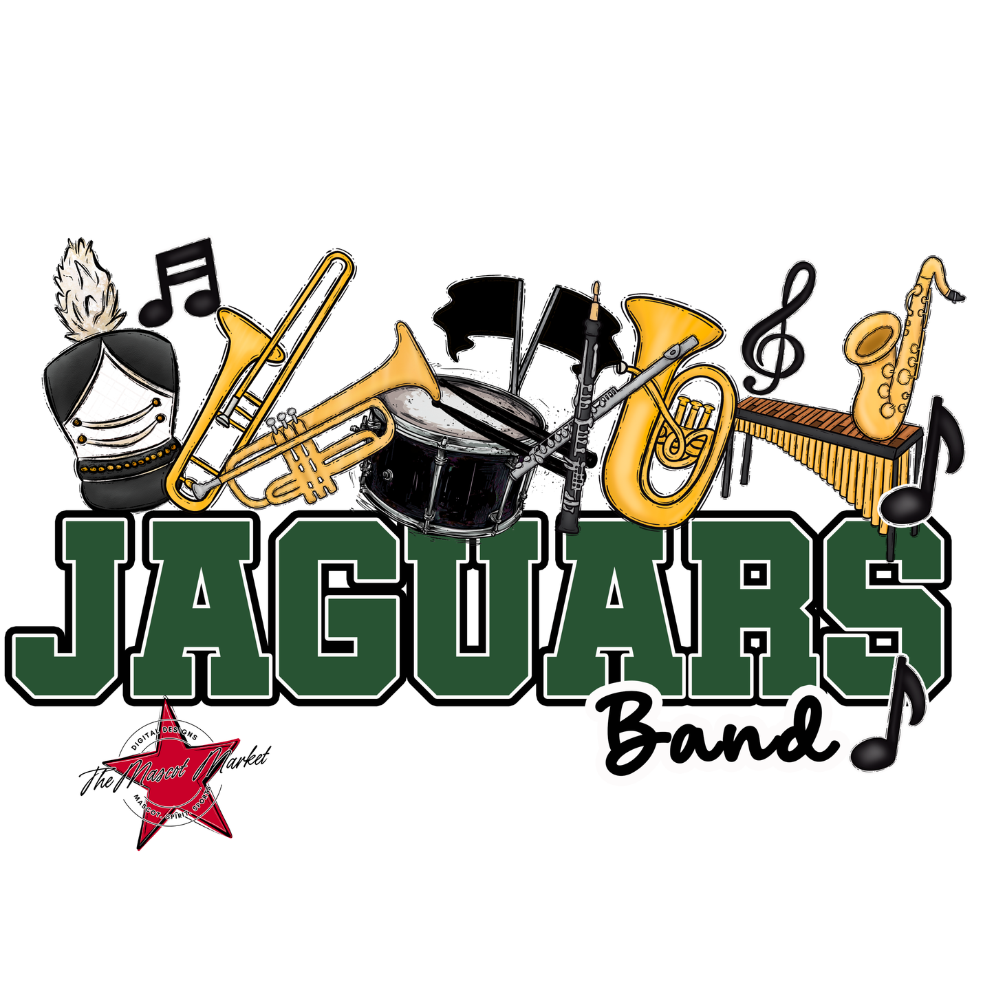 Jaguars Varsity Band-Green
