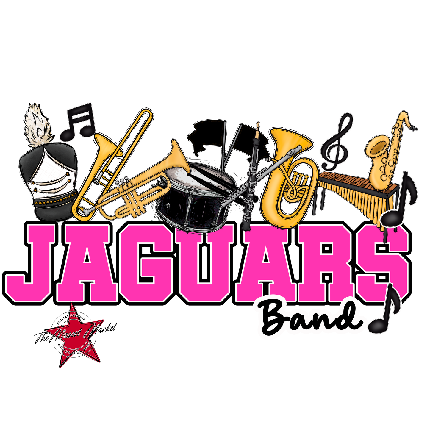 Jaguars Varsity Band-Pink