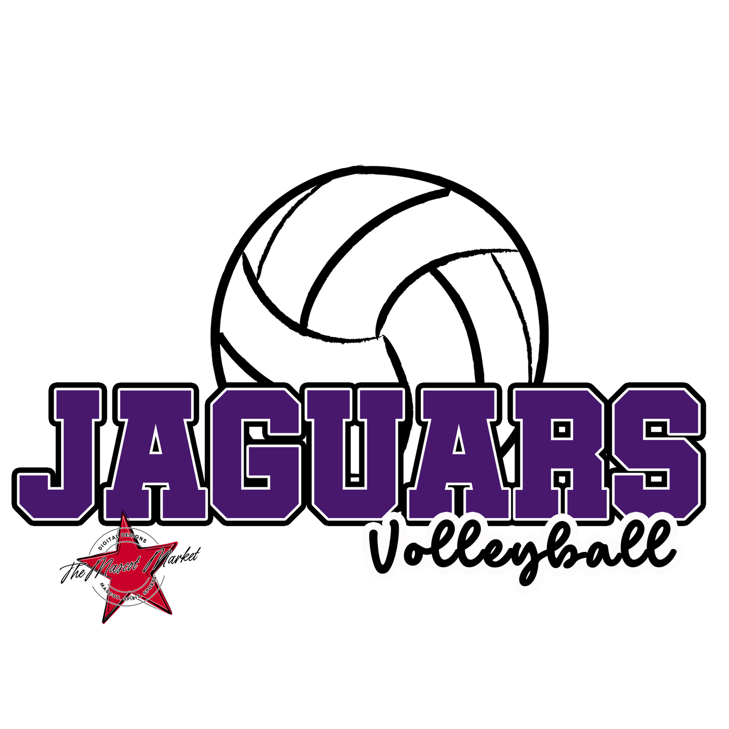 Jaguars Varsity Volleyball-Purple