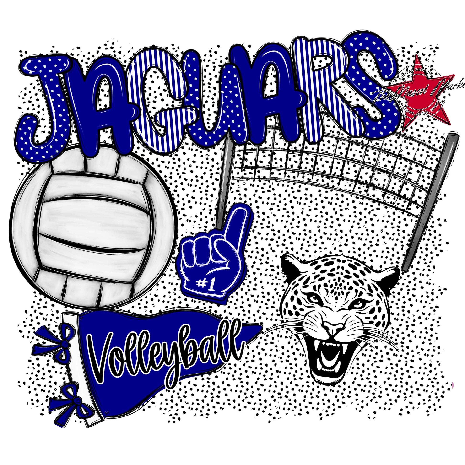 Jaguars Volleyball Spirit-Blue