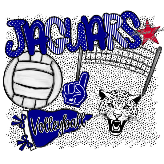 Jaguars Volleyball Spirit-Blue