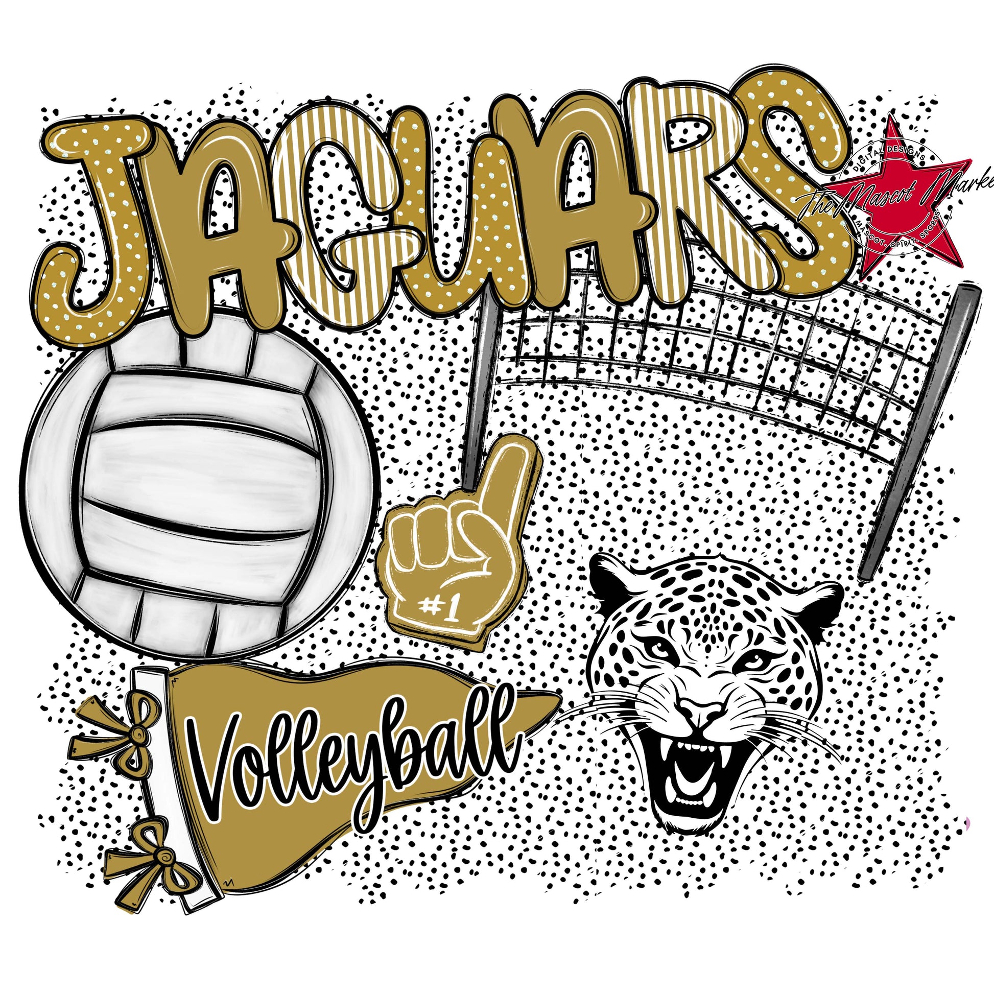 Jaguars Volleyball Spirit-Gold