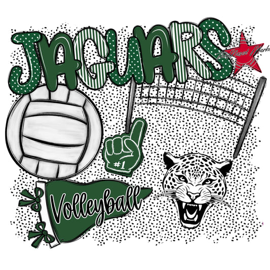 Jaguars Volleyball Spirit-Green