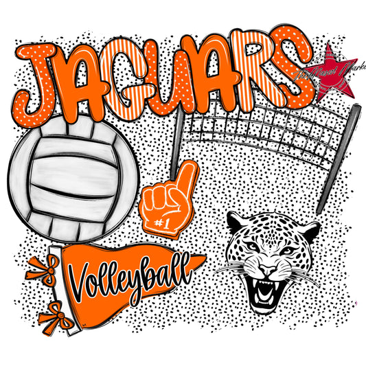 Jaguars Volleyball Spirit-Orange