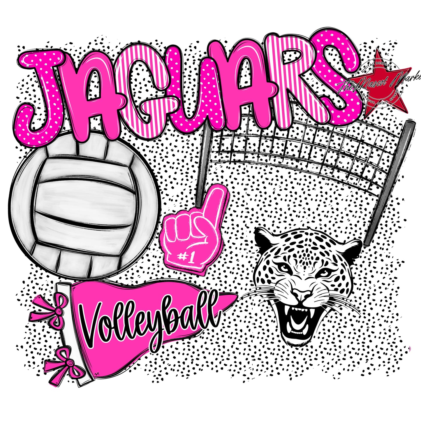 Jaguars Volleyball Spirit-Pink