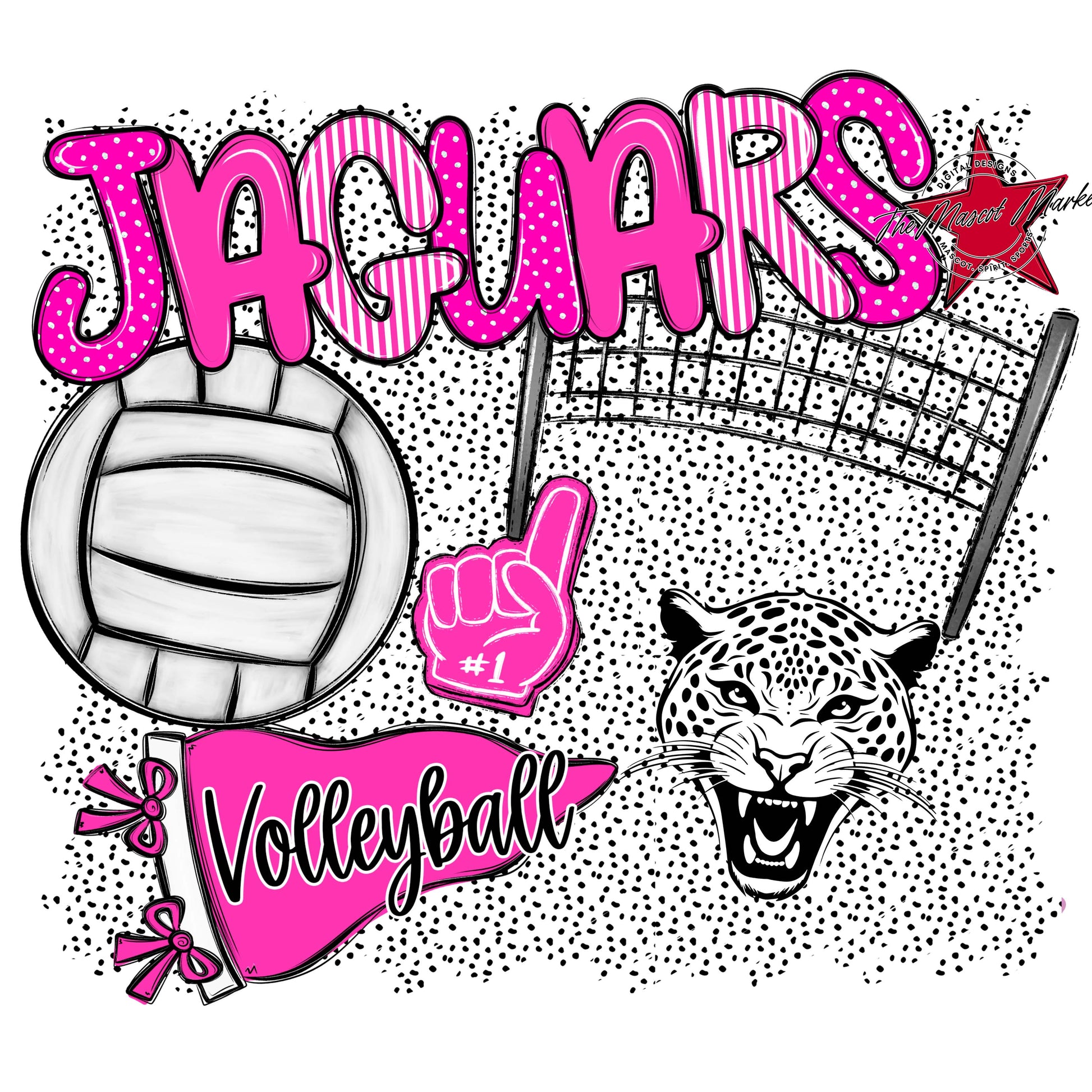 Jaguars Volleyball Spirit-Pink