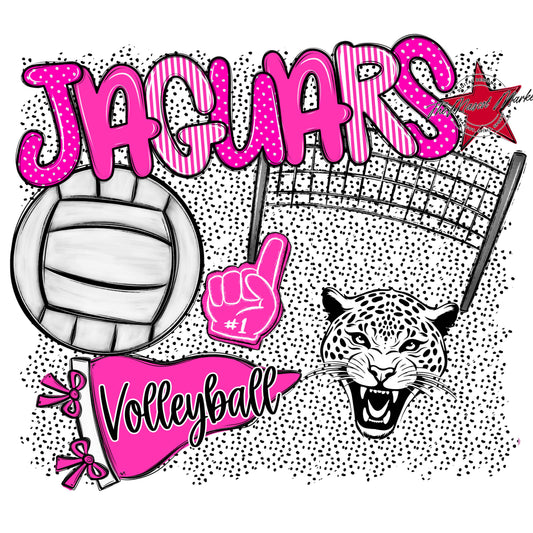 Jaguars Volleyball Spirit-Pink