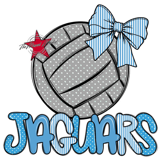 Jaguars Volleyball Spirit Design-Carolina Blue