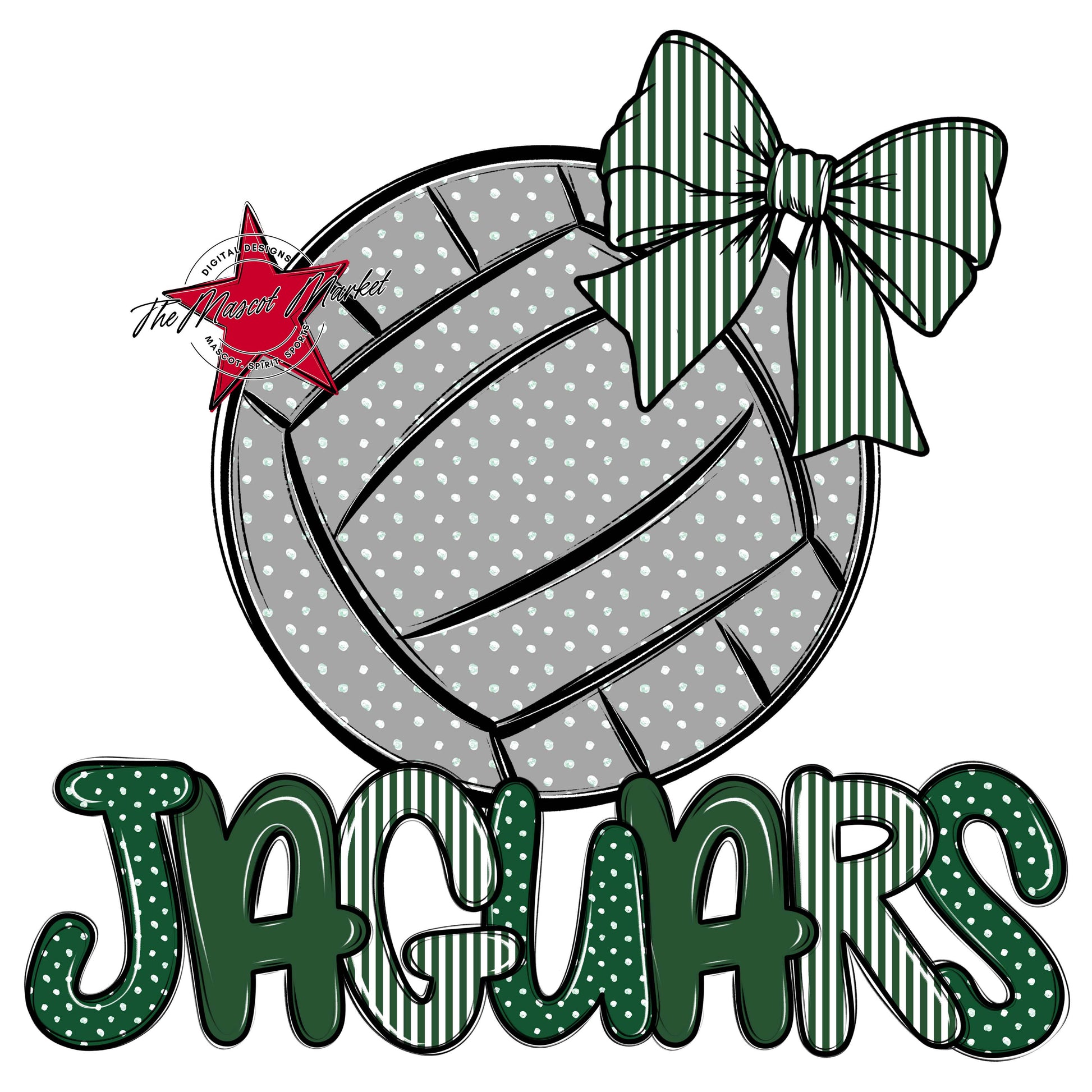 Jaguars Volleyball Spirit Design-Green