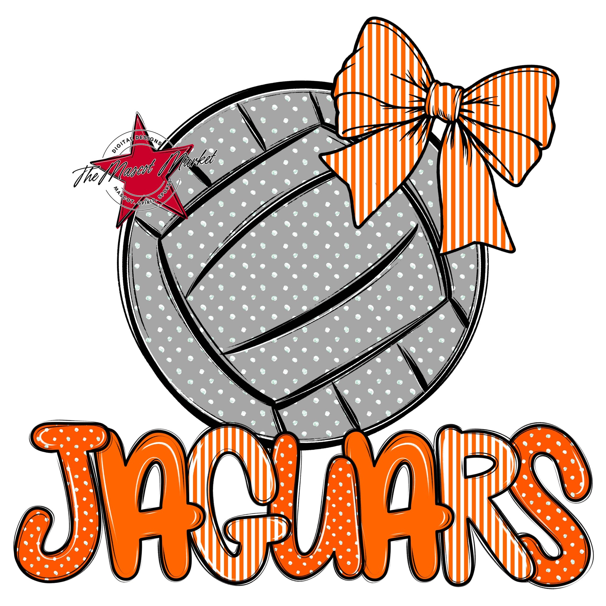 Jaguars Volleyball Spirit Design-Orange