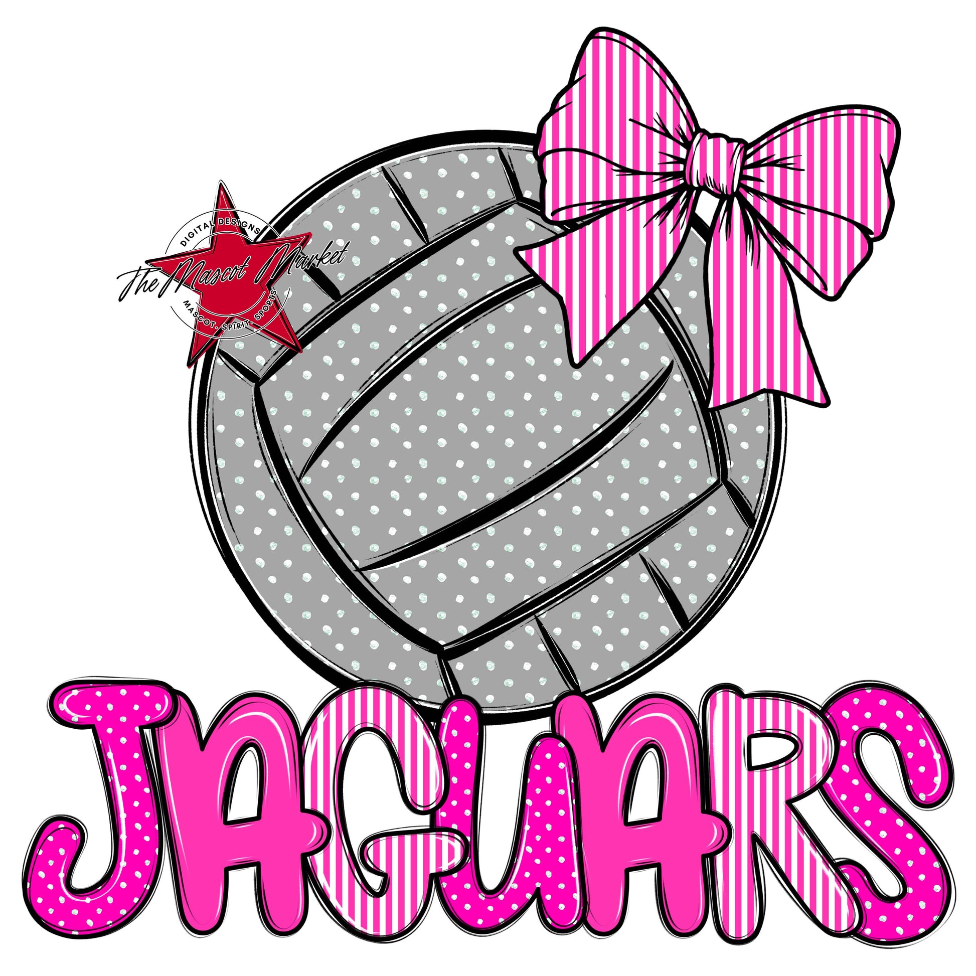Jaguars Volleyball Spirit Design-Pink
