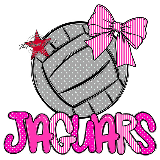 Jaguars Volleyball Spirit Design-Pink