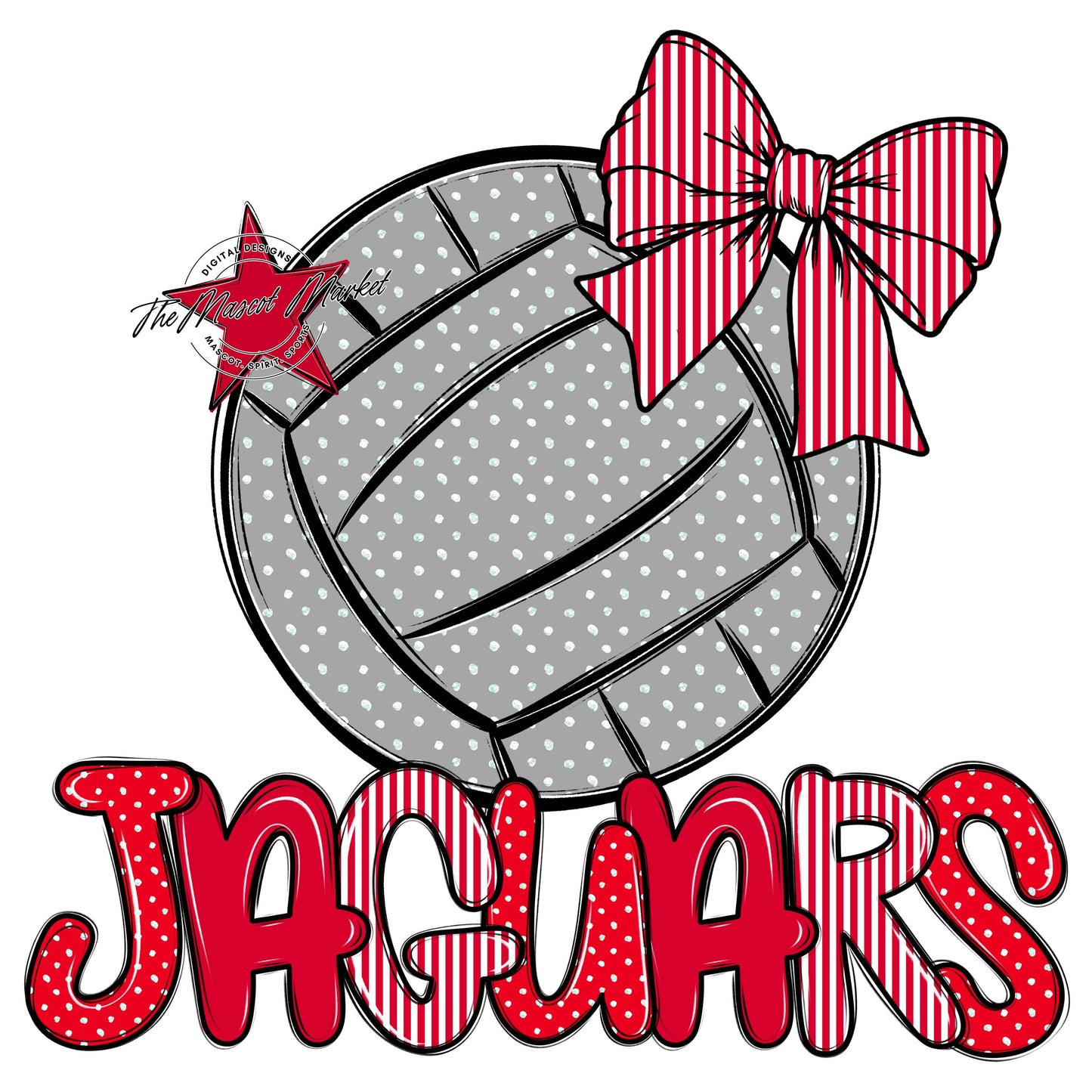 Jaguars Volleyball Spirit Design-Red