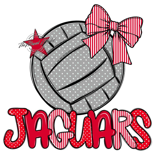 Jaguars Volleyball Spirit Design-Red