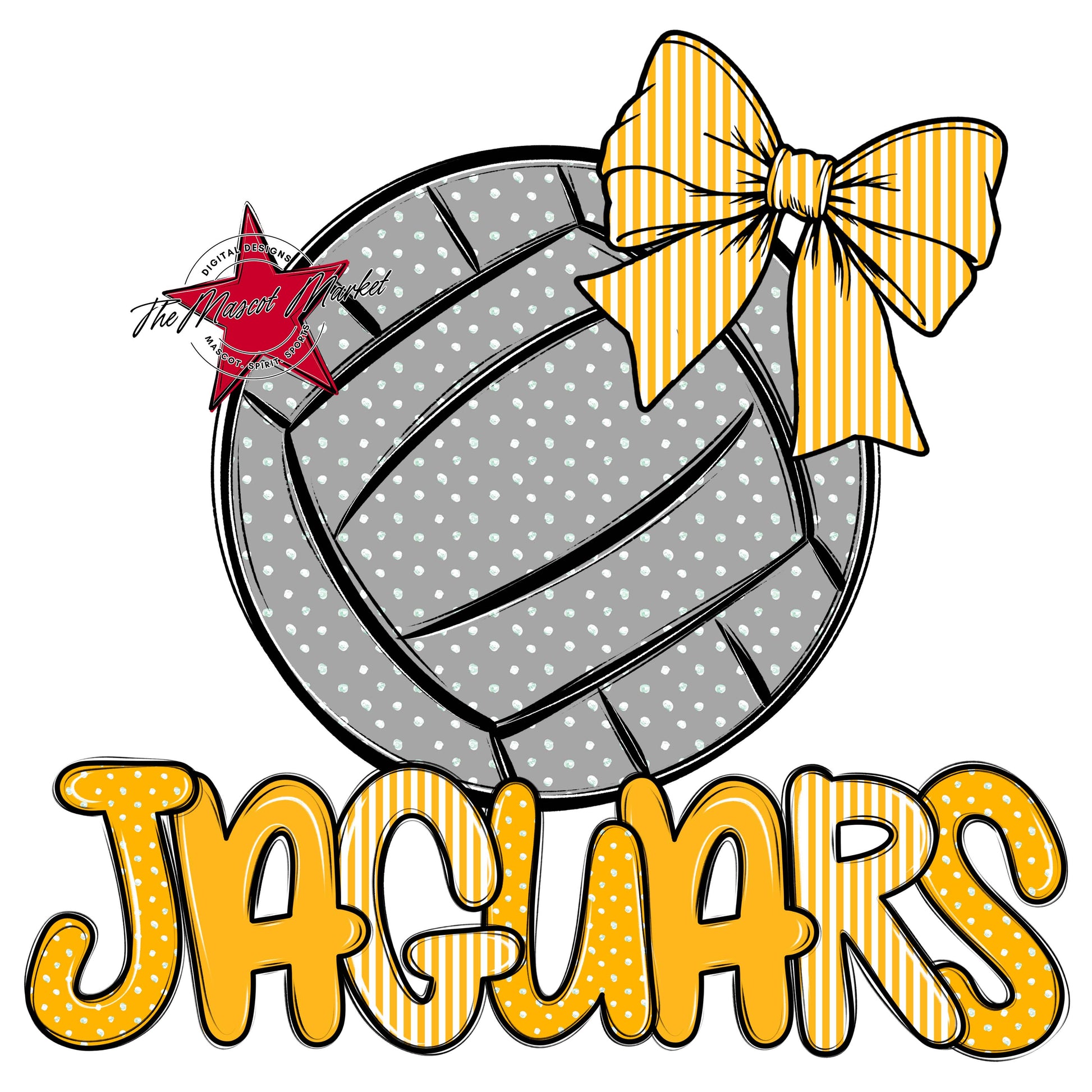 Jaguars Volleyball Spirit Design-Yellow