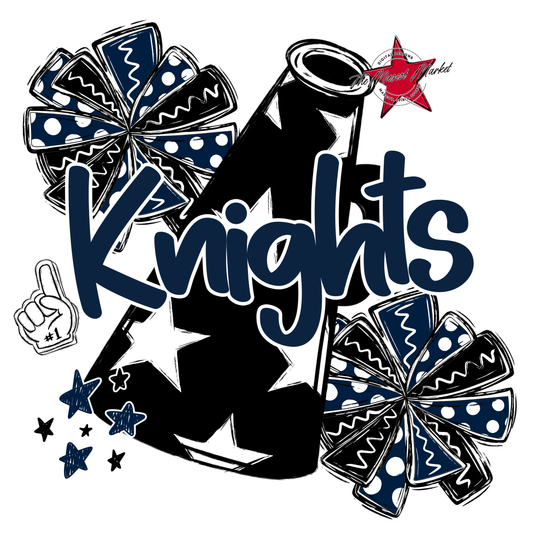 Knights Alpha Megaphone Design-Navy