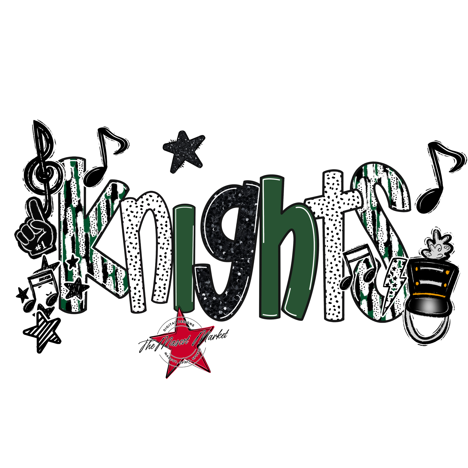 Knights Band Scrape-Green