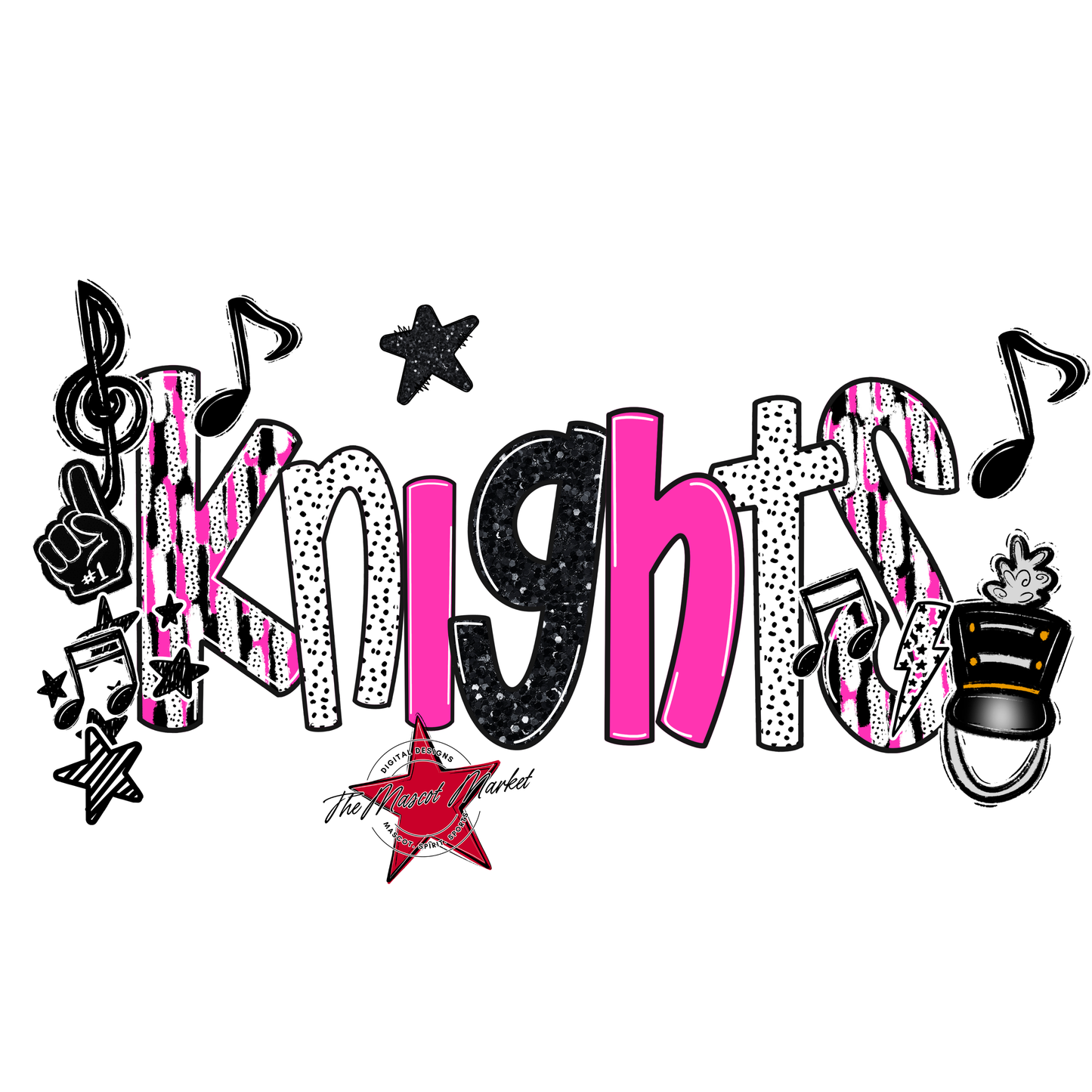 Knights Band Scrape-Pink